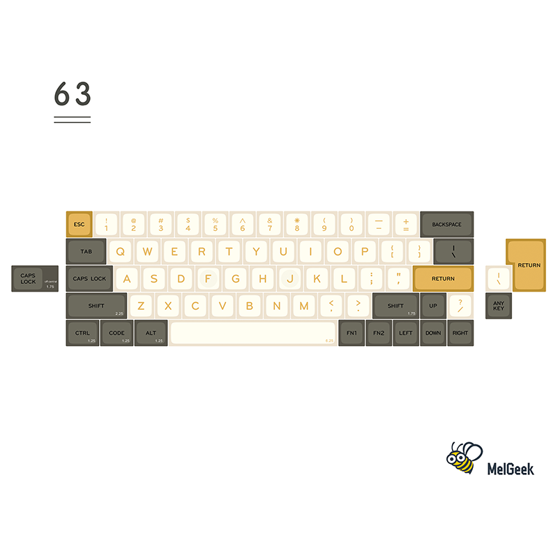 MelGeek MDA Dawn PBT Dye-Sub 키캡 세트