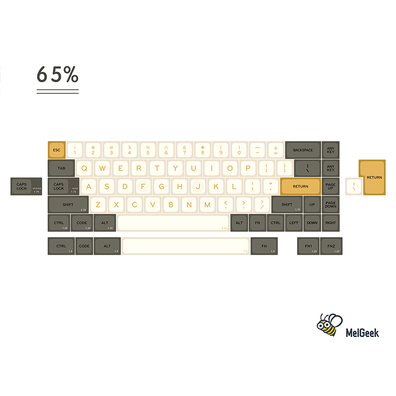 MelGeek MDA Dawn PBT Dye-Sub 키캡 세트