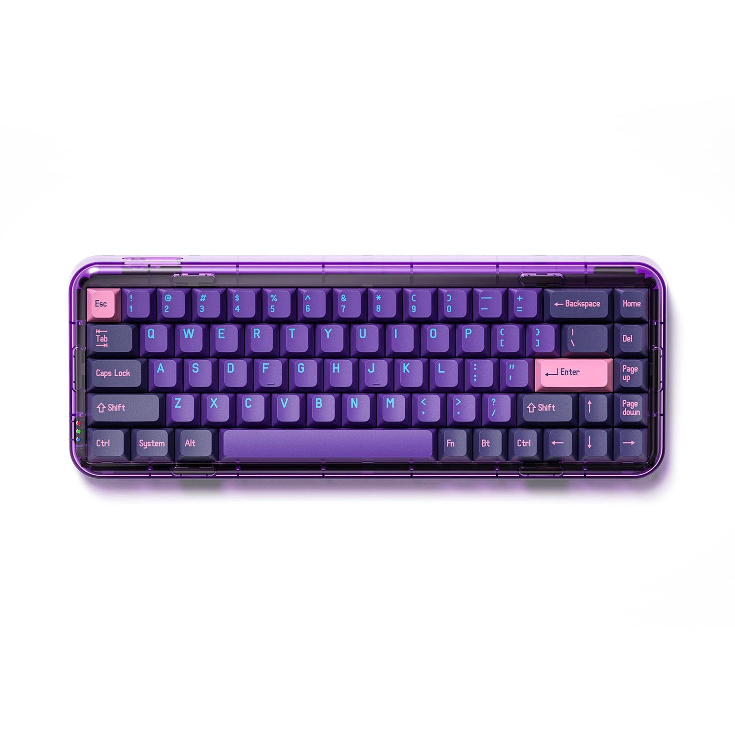 MelGeek Mojo68 Neon, benutzerdefinierte und programmierbare mechanische Tastatur