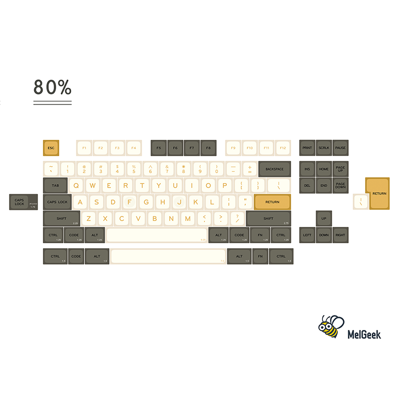 MelGeek MDA Dawn PBT Dye-Sub 키캡 세트